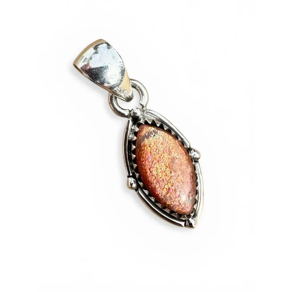 Sunstone Solid 925 Sterling Silver Pendant